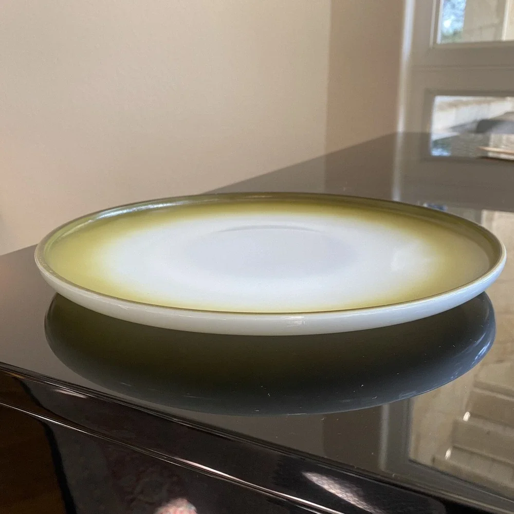 Vintage Fire King Unmarked Avocado Green 12